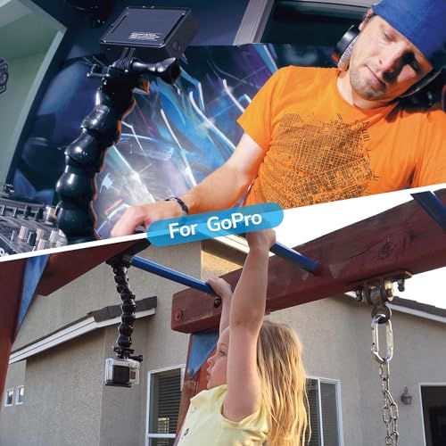 Sametop Gooseneck Phone Holder Clamp Clip Mount Cell Phone Stand for Desk Pole Table Compatible with iPhone 16 15 14 Pro Max Plus 13 12 11 SE XS XR X 8 7 6 Samsung GoPro and Other 4-7'' Devices - Image 5