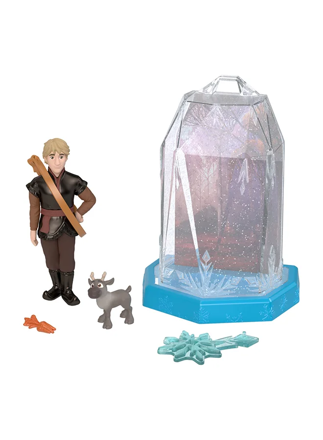 Disney FROZEN Frozen Small Doll Set, Ice Reveal with 1 Doll, Squishy Ice Gel and 6 Surprises Including Friend Figure & Play Pieces (Dolls May Vary)