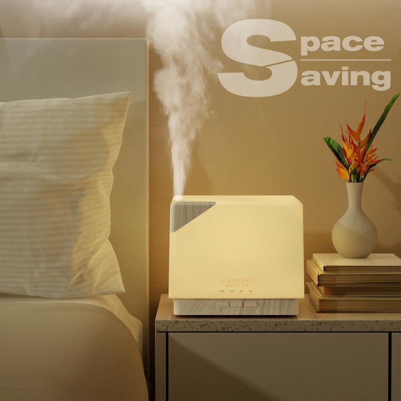 ASAKUKI 700 ml Premium Essential Oil Diffuser, 5 in 1 Ultrasonic Aromatherapy Fragrant Oil Vaporizer Humidifier, Timer and Auto-Off Safety Switch, 7 LED Light Colors - Image 4