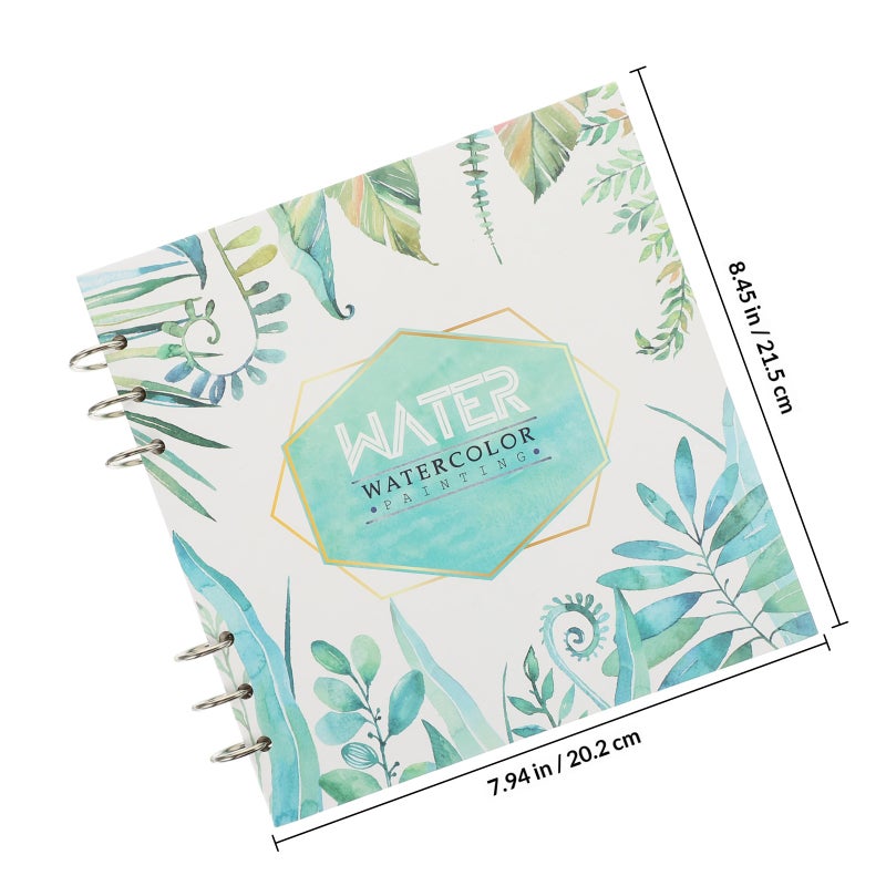 Watercolor Sketch Pad Aesthetic Sketchbook For Artists Home Use Light Green 21.5x20.2x2.3CM Drawing 1Pack - Image 2