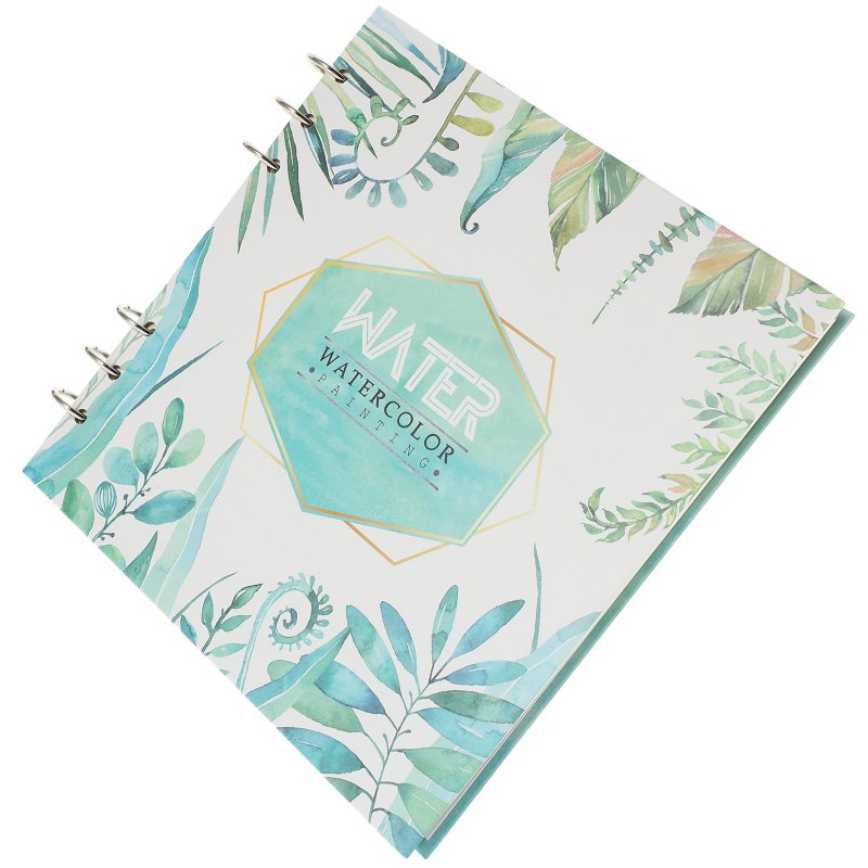Watercolor Sketch Pad Aesthetic Sketchbook For Artists Home Use Light Green 21.5x20.2x2.3CM Drawing 1Pack - Image 5