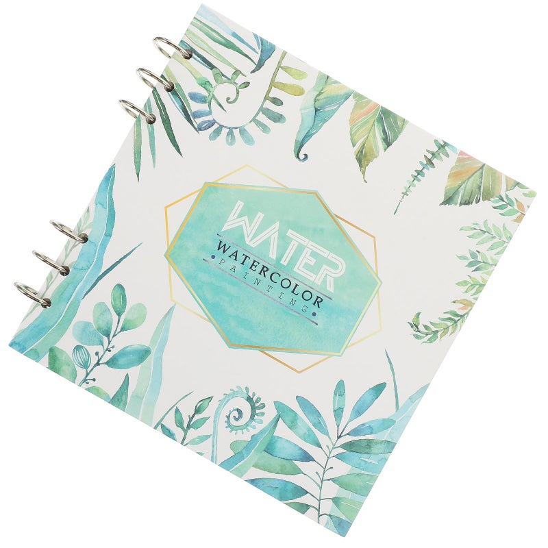 Watercolor Sketch Pad Aesthetic Sketchbook For Artists Home Use Light Green 21.5x20.2x2.3CM Drawing 1Pack - Image 4