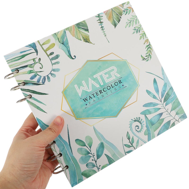 Watercolor Sketch Pad Aesthetic Sketchbook For Artists Home Use Light Green 21.5x20.2x2.3CM Drawing 1Pack - Image 3