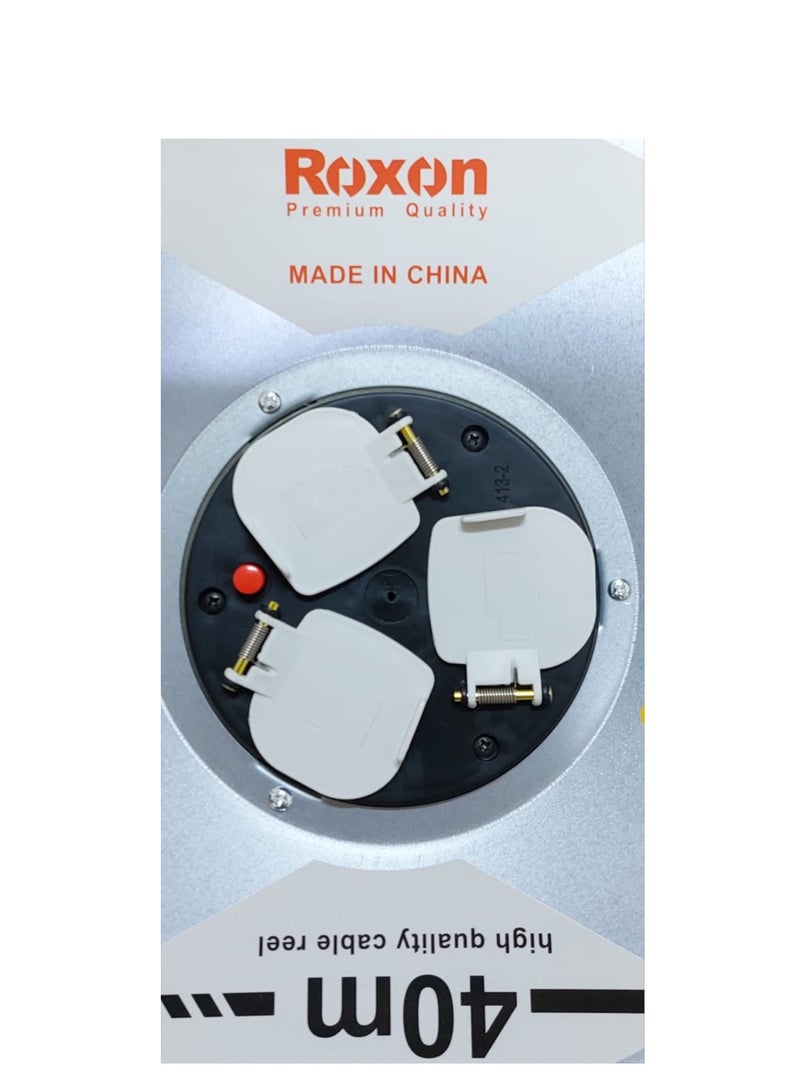 روكسون بكرة تمديد كابل فضي 40 متر روكسون - Image 4