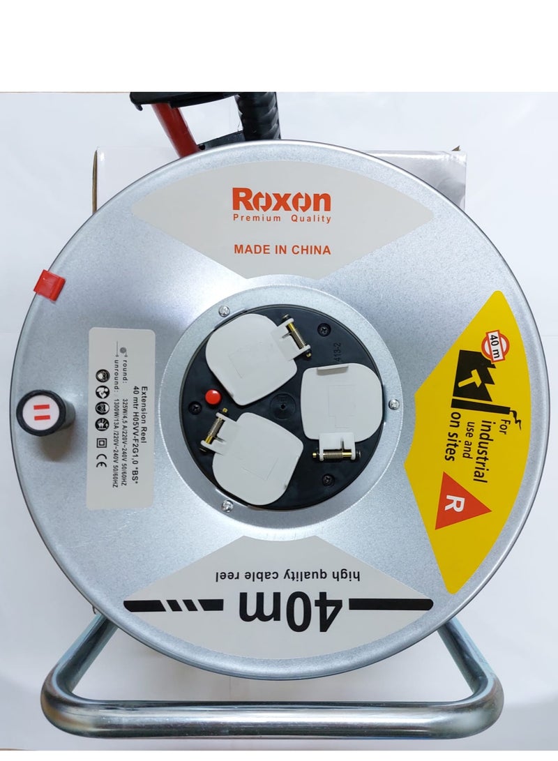 روكسون بكرة تمديد كابل فضي 40 متر روكسون - Image 2