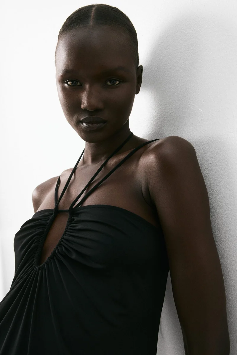 H&M Draped halterneck dress