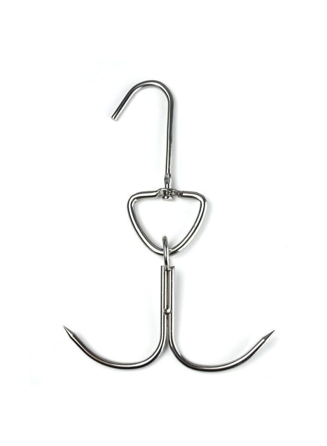 Beijing Duck Hook Stainless Steel Roast Goose Hook Roast Duck Hook Double Hook Roast Meat Hook Roast Fork Air Drying Cabinet Hook-Color:3.5cm Short Wax Ring Small Ring (pack Of 10)  - Image 2