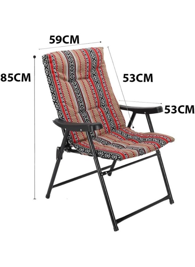 التيس كرسي رحلات قابل للطي تراث سعودي Heavy Duty Folding Camping Chair SKT3 - Image 4