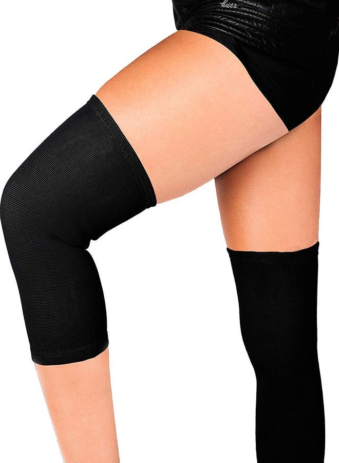 MEDTRIX Knee Cap Support for Knee Joint Pain Relief Stretchable Knee Compression Brace for Men & Women Arthritis Relief Black (SMALL) - Image 1