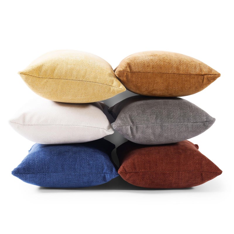 Eminence Home Milano Textured Filled Cushion with Down Alternative Filling Ultimate Comfort for Decorative Cushion Bed, Couch, Sofa and Supportive Use, Premium Square Pillow 48x48cm - Grey, 1 Piece - Image 5