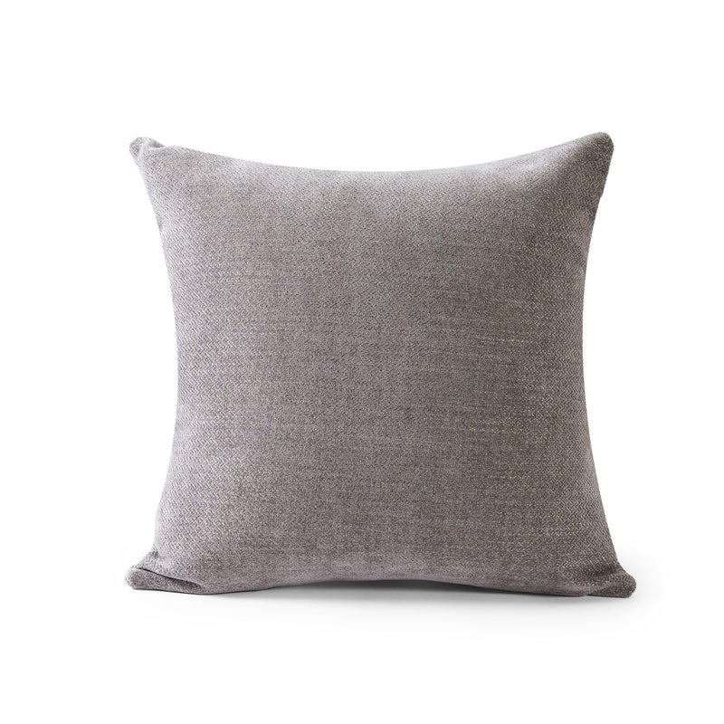 Eminence Home Milano Textured Filled Cushion with Down Alternative Filling Ultimate Comfort for Decorative Cushion Bed, Couch, Sofa and Supportive Use, Premium Square Pillow 48x48cm - Grey, 1 Piece - Image 1