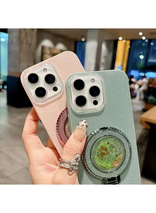 Silvery Quicksand Glitter Protective Case Full Coverage Anti Drop for iPhone 14 - Image 4