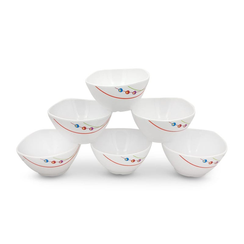 Superware | Pure Melamine | Katori Set - Dippin Dots 3.75” (6 nos.) | Stain Free, Glazed Finish - Image 1