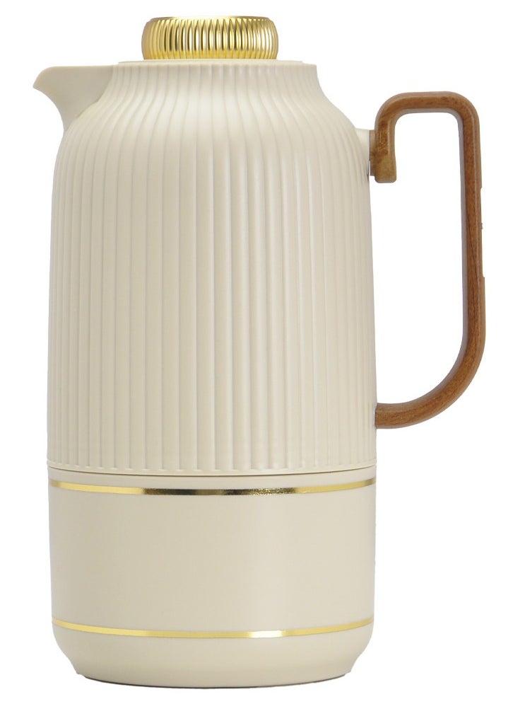 Badraig Thermos for tea and coffee Khaki/Gold 1 liter  - Image 4