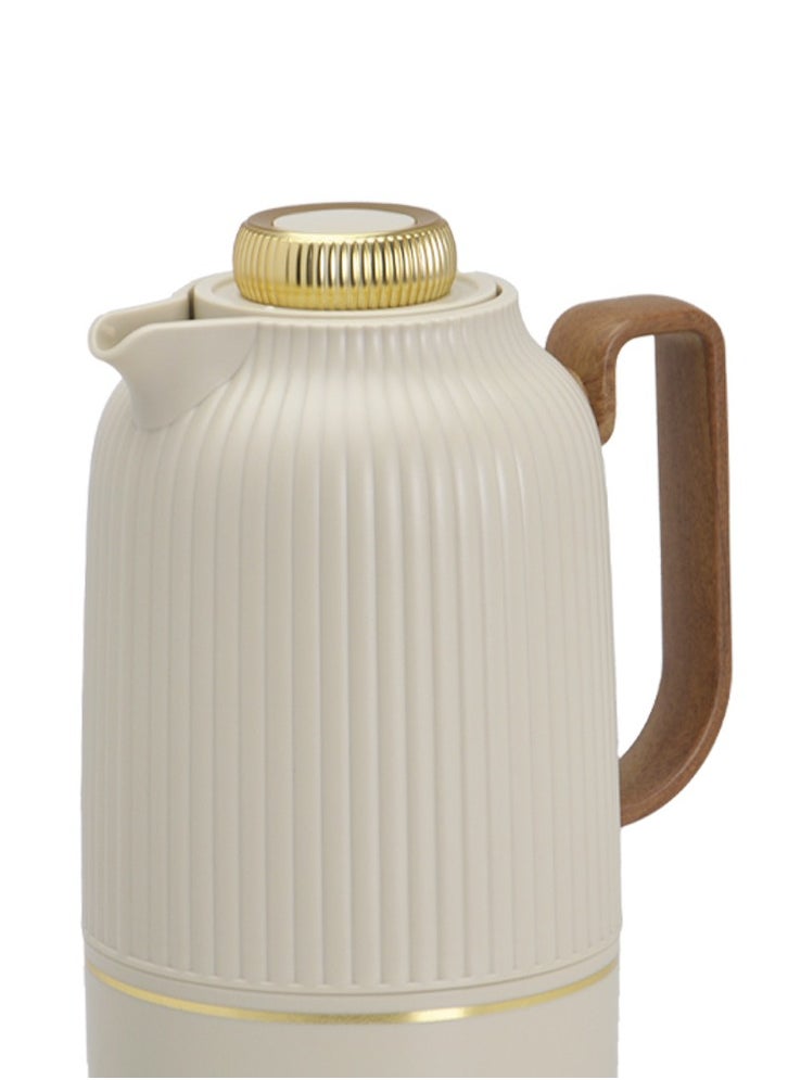 Badraig Thermos for tea and coffee Khaki/Gold 1 liter  - Image 3