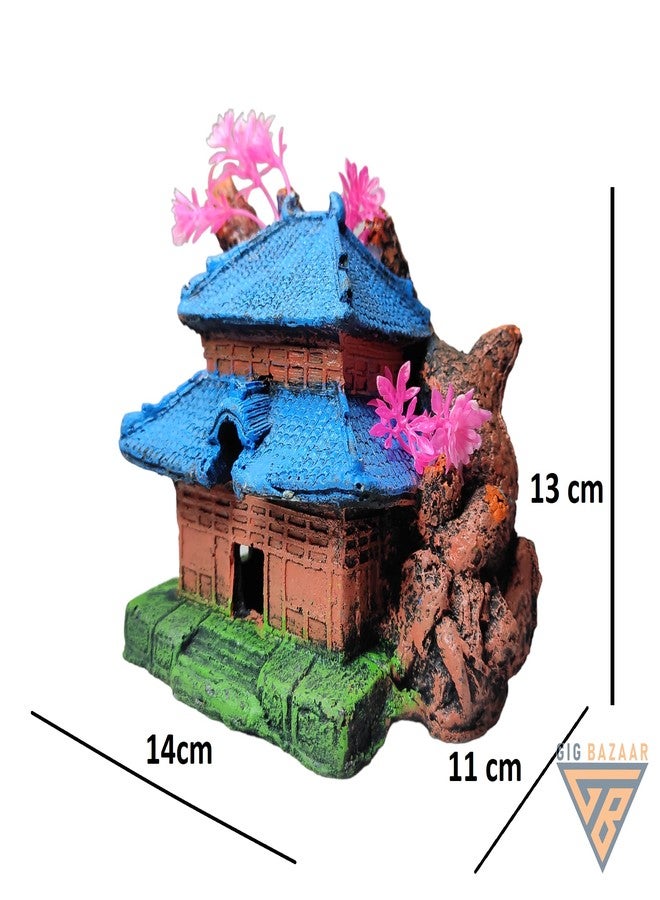 GIG BAZAAR-Beautiful Monk House Aquarium Decoration for Fish Tanks-Enhance Your Underwater World (Multi Colored) - Image 4