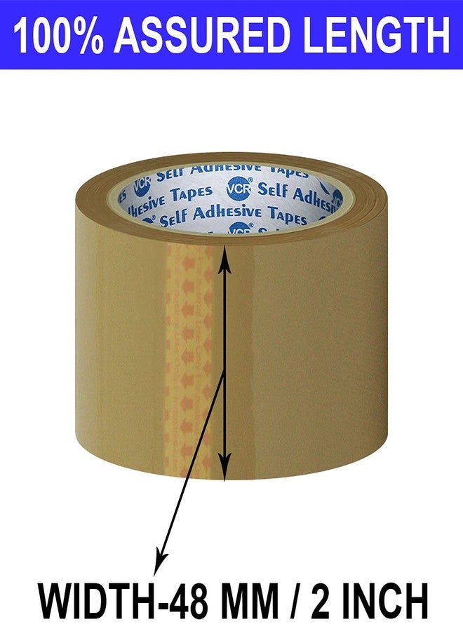 VCR Self Adhesive Brown Cello Tape - 100 Meters in Length - 48mm / 2" Width - 6 Rolls Per Pack - BOPP Industrial Packaging Tape for E-Commerce Box Packing, Office and Home use - Image 3