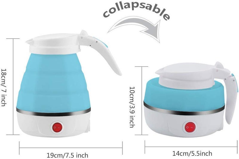 RUMPES Travel Foldable Electric Kettle Fast Boiling Food Grade Silicone Beautiful Design Collapsible, Portable, Foldable Boil Dry Protection 600ML for Most Travel and Home & Office (Multi) 600 watts - Image 5