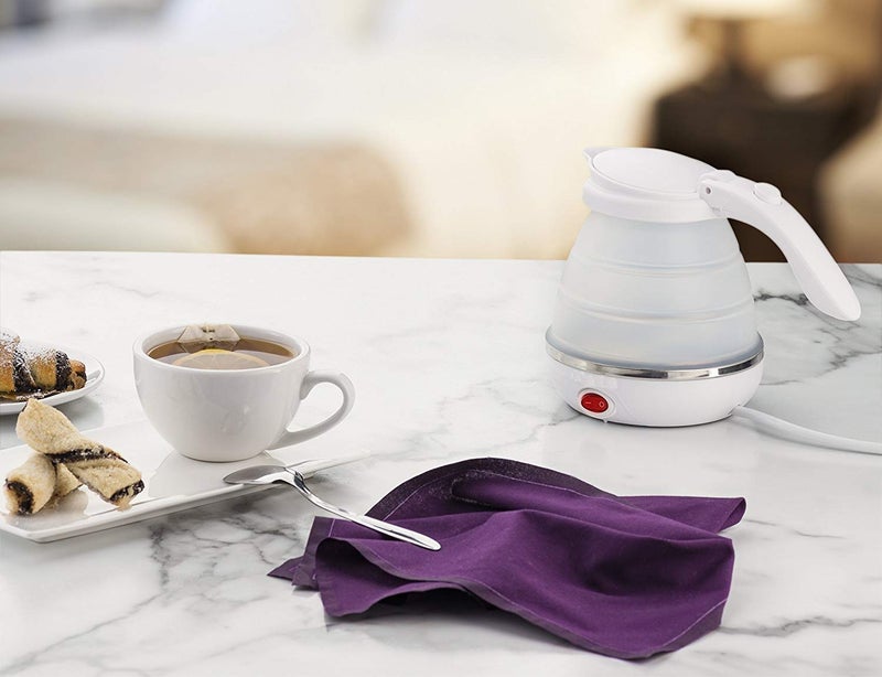 RUMPES Travel Foldable Electric Kettle Fast Boiling Food Grade Silicone Beautiful Design Collapsible, Portable, Foldable Boil Dry Protection 600ML for Most Travel and Home & Office (Multi) 600 watts - Image 3
