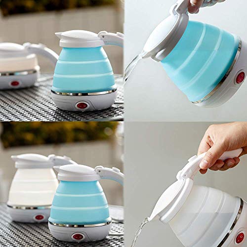 RUMPES Travel Foldable Electric Kettle Fast Boiling Food Grade Silicone Beautiful Design Collapsible, Portable, Foldable Boil Dry Protection 600ML for Most Travel and Home & Office (Multi) 600 watts - Image 2