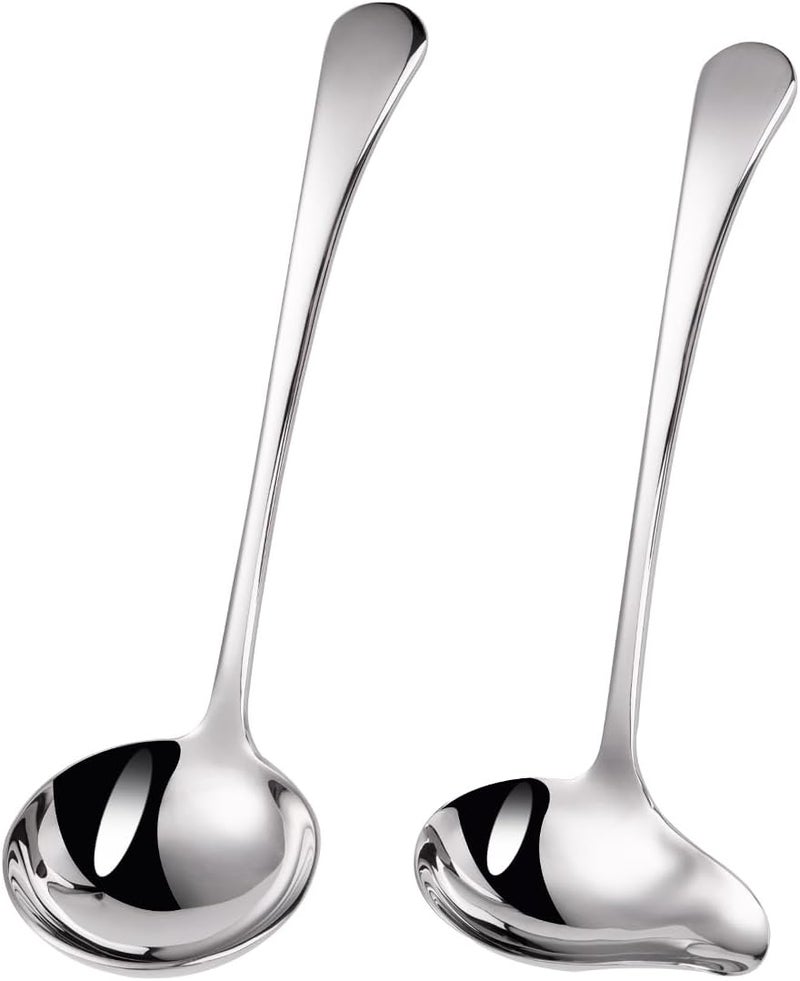 Mafier 1-Piece Sauce Ladle and 1-Piece Gravy Ladle, 18/10 Stainless Steel, Dishwasher Safe(Silver) - Image 1