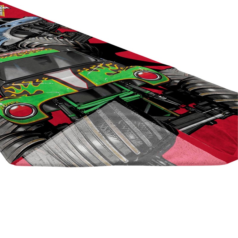 Jay Franco Kids Character Cotton Bath Pool Beach Towels Super Soft & Absorbent Fade Resistant, Measures 28 x 58 Inches -Monster Jam Kids - Image 5