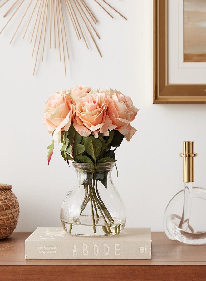 Nearly Natural Rose Artificial Arrangement with Vase - Image 2