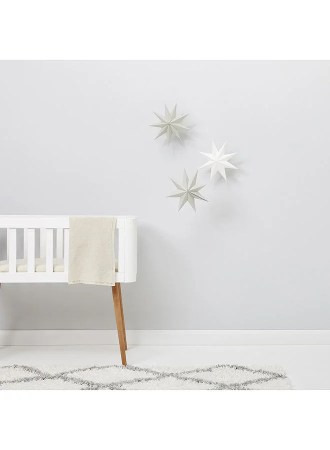 The Little Green Sheep Snuz Organic Knitted Cellular Baby Blanket, Linen Mateiral, Breathable And Lightweight, 100% Organic Cotton, Size 75X75Cm