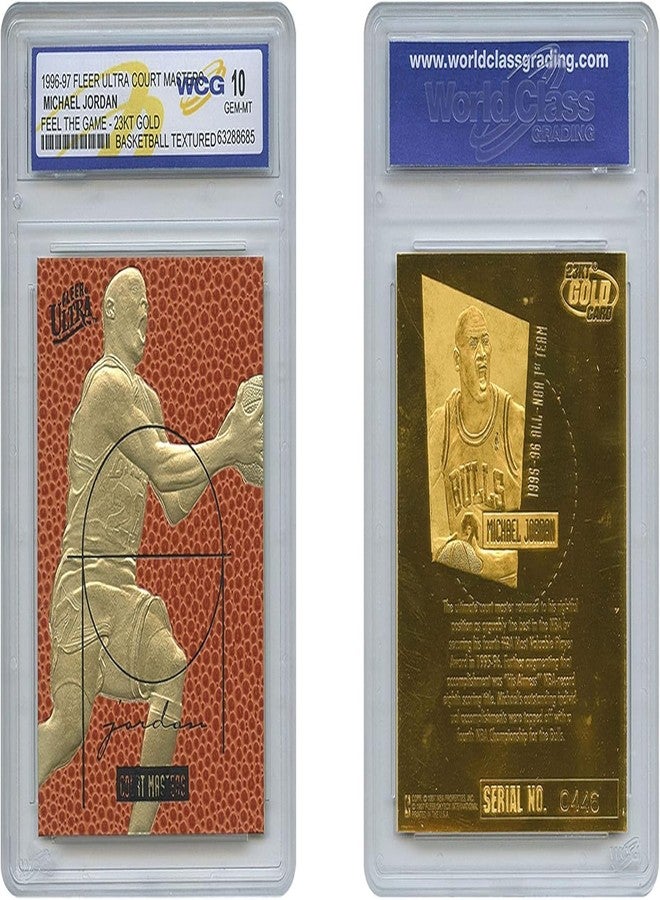 WCG 1996 Michael Jordan Fleer Ultra Court Masters Gold Card - Graded Gem Mint 10 - Image 1