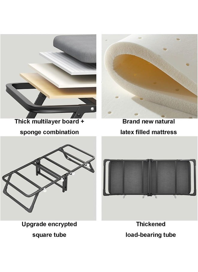 MYK - Rollaway Beds for Adults, Folding Bed with Mattress, Portable Folding Bed, Office Nap Folding Bed, for Home, Office, Camping - Image 1