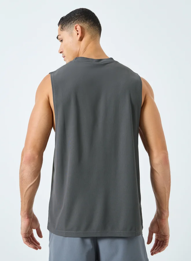 Styli Styli Men Grey Drop Armhole Training Tank
