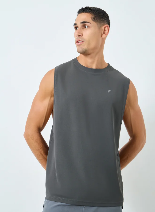 Styli Styli Men Grey Drop Armhole Training Tank