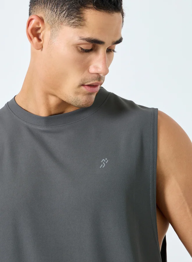 Styli Styli Men Grey Drop Armhole Training Tank