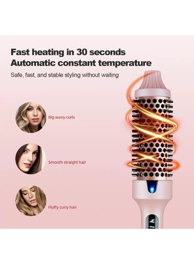 اترجسز Blowout فرشاة حرارية، 1.5 بوصة ساخنة جولة فرشاة الشعر الكهربائية مع تكنولوجيا الأيونات السلبية، 5 إعدادات الحرارة، مزدوجة الجهد، حجم الصالون Blowout والنهاية الناعمة الوردي - Image 2