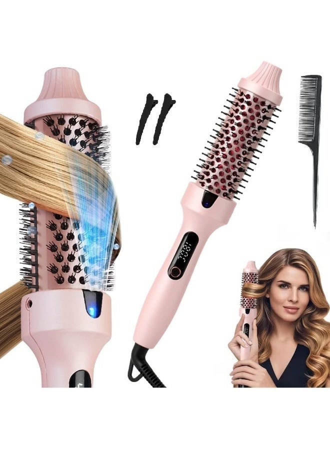 اترجسز Blowout فرشاة حرارية، 1.5 بوصة ساخنة جولة فرشاة الشعر الكهربائية مع تكنولوجيا الأيونات السلبية، 5 إعدادات الحرارة، مزدوجة الجهد، حجم الصالون Blowout والنهاية الناعمة الوردي - Image 1