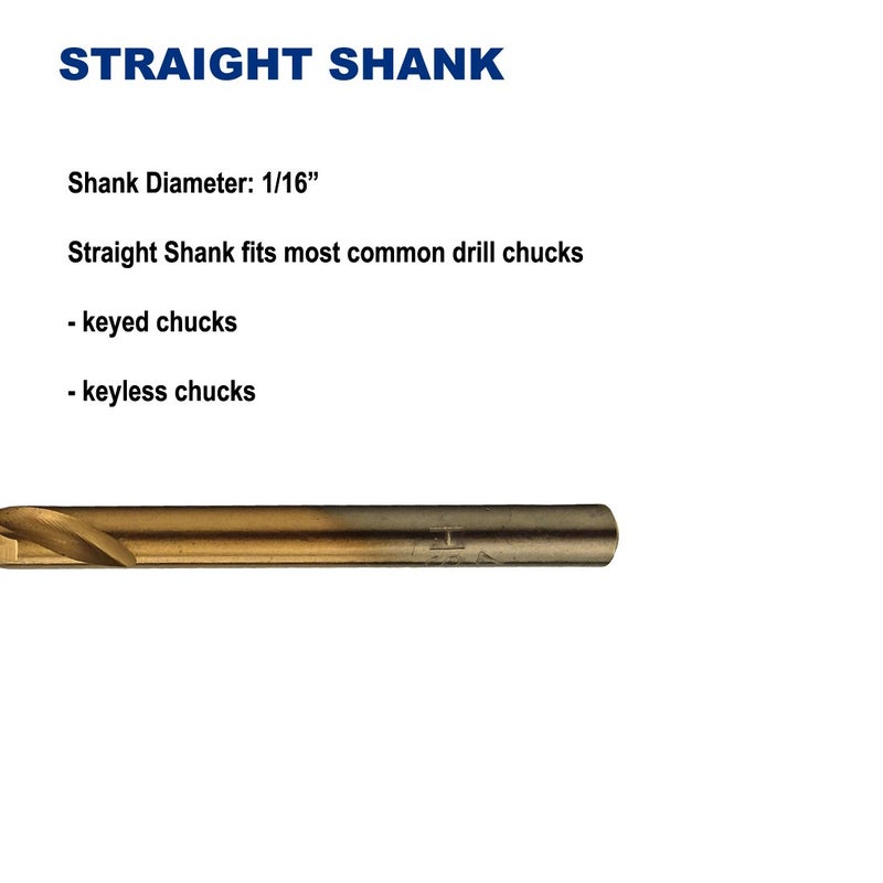 Drill Hulk Pack of 12, 1/16-Inch Titanium Nitride Coated Drill Bit, Premium M2 High Speed Steel, Jobber Length, for Metal, Plastic, Wood - Image 5