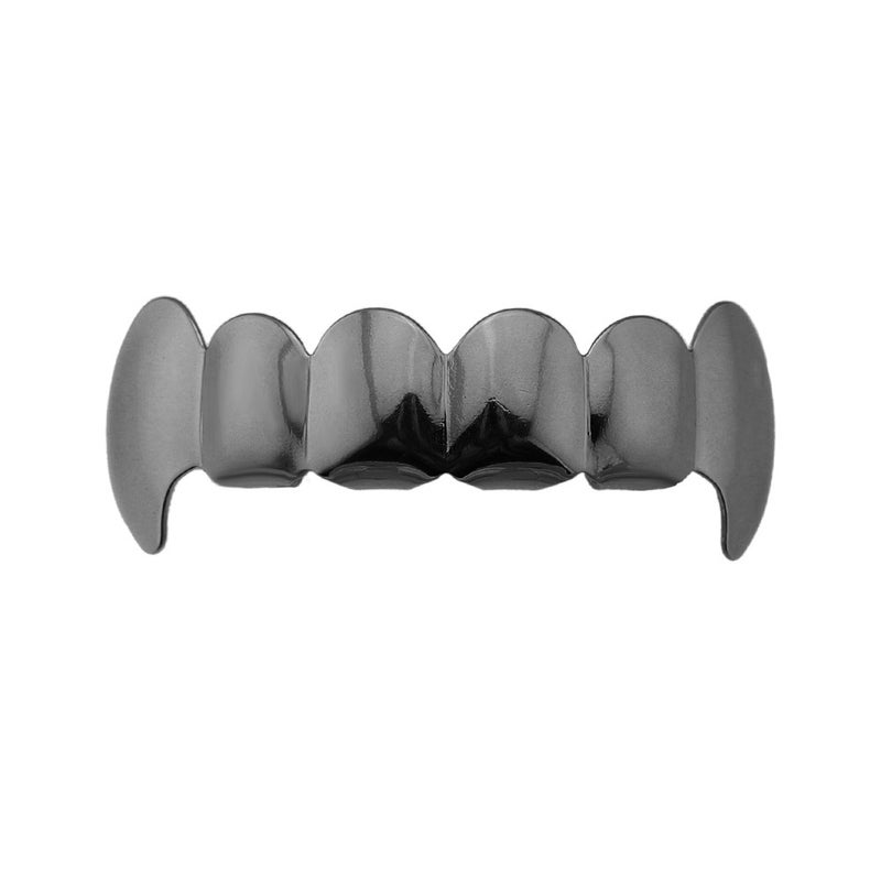 Hiphop Hip Hop Gold Braces Teeth Grillz Real Gold Plating Decorative Props Smooth Teeth Accessories - Image 1