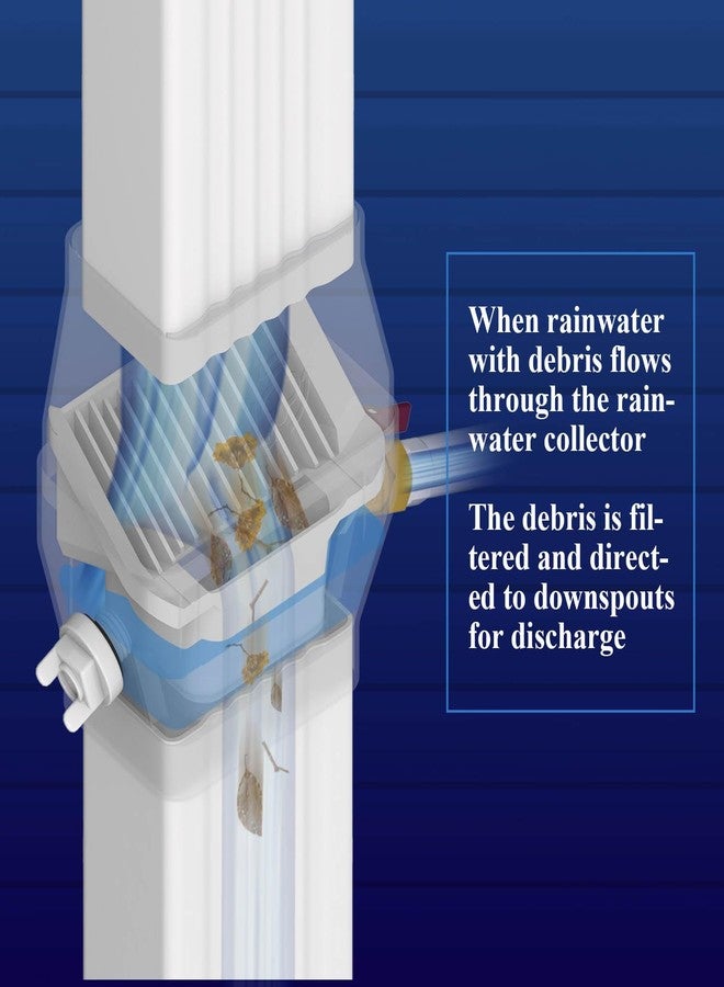 iLiveX Rain Barrel Diverter Kit for 2"x3" or 3"x4" Gutter Downspouts, Rainwater Collection System with Filter and Brass Spigot - Rain Catcher Kit, Hose Not Included - Image 3