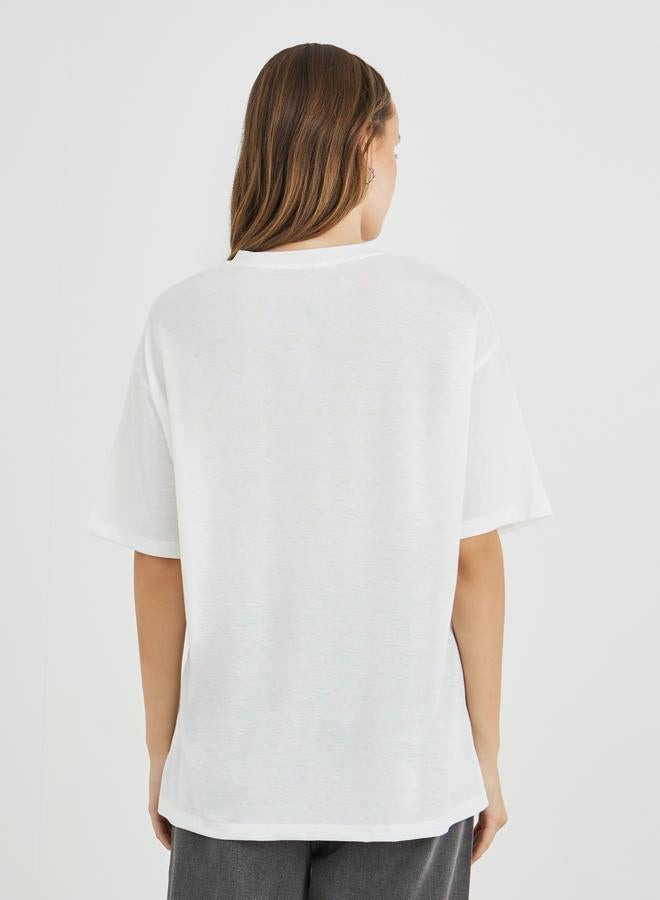 Take Two Slogan Print Regular Fit T-Shirt - Image 4