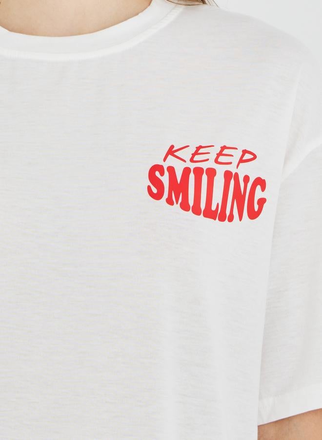 Take Two Slogan Print Regular Fit T-Shirt - Image 3