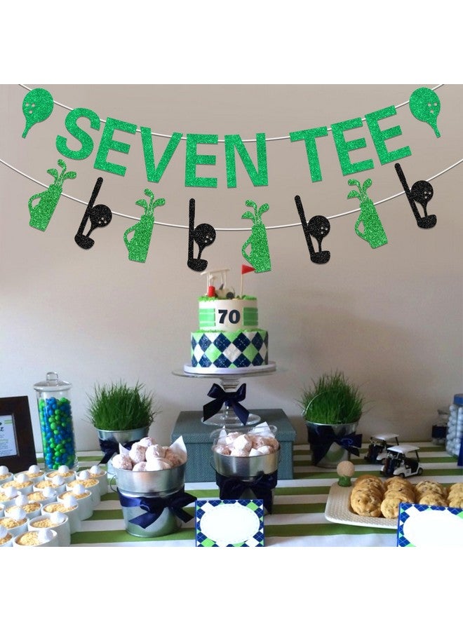 Sursurprise Sursurprise Seven Tee Golf Birthday Decorations, 70th Birthday Golf Decorations, Seven Tee Golf Banner, Golf Themed 70 Years Old Birthday Party Supplies - Image 2