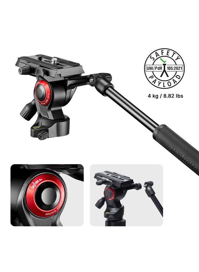 Manfrotto Befree Travel, Light Weight, Fluid Drag System Professional Video Tripod, Black (MVKBFRL-LIVEUS)  - Image 4