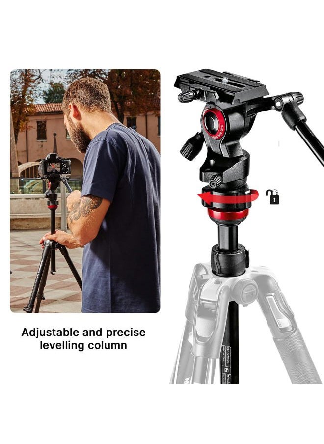 Manfrotto Befree Travel, Light Weight, Fluid Drag System Professional Video Tripod, Black (MVKBFRL-LIVEUS)  - Image 3