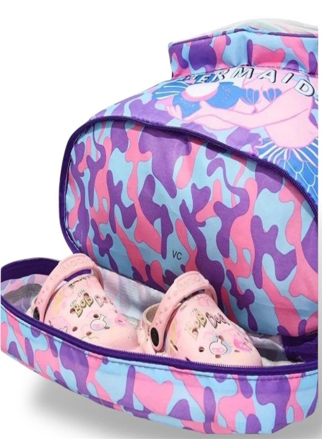 Backpack Kids | Waterproof Swimming Bags with Shoe Compartment | Cartoon Print Polyester Drawstring Backpack Kids | Travel Backpack | Swimming Bag | Activitiy Bag (Astronaut) - Image 4