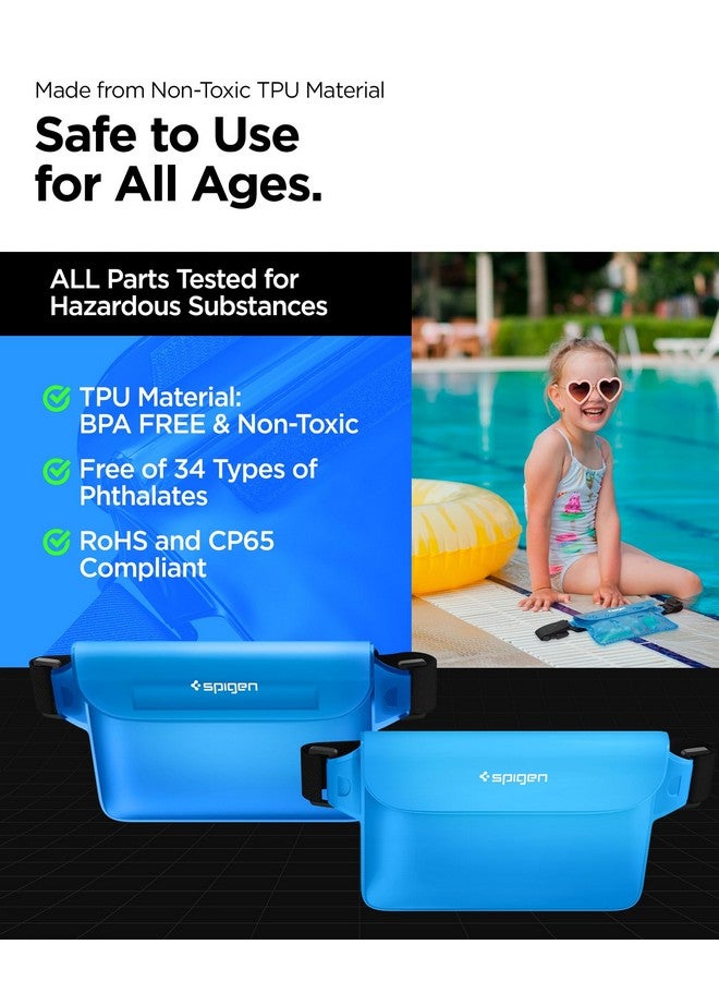 Spigen Waterproof Mobile Pouch (A620) for iPhone, Samsung Galaxy, Google Pixel and All Other Smartphones up to 8.7 Inches, Mobile Waterproof Pouch IPX8 Certified (Pack of 2, Sea Blue) - Image 5