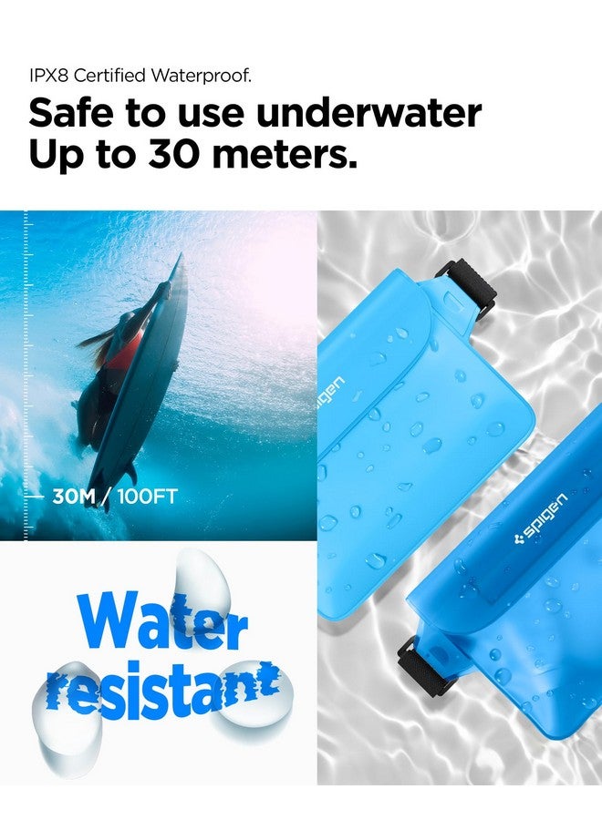 Spigen Waterproof Mobile Pouch (A620) for iPhone, Samsung Galaxy, Google Pixel and All Other Smartphones up to 8.7 Inches, Mobile Waterproof Pouch IPX8 Certified (Pack of 2, Sea Blue) - Image 3