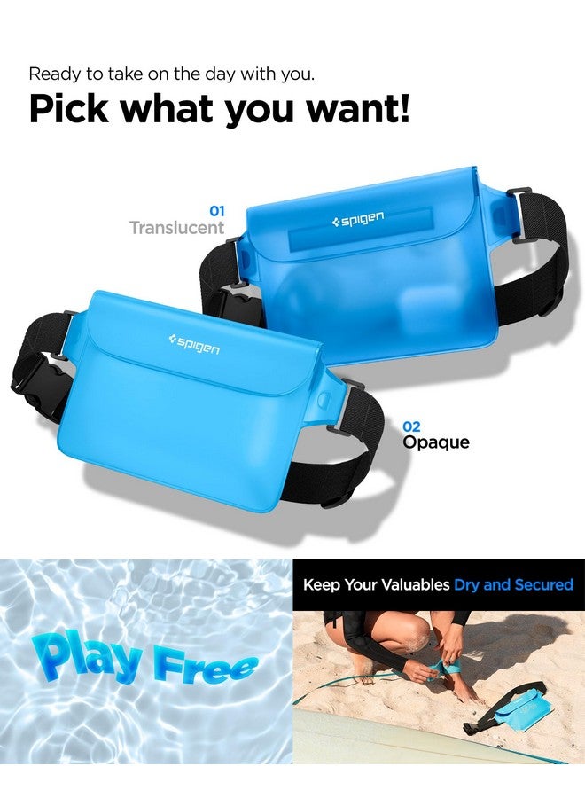 Spigen Waterproof Mobile Pouch (A620) for iPhone, Samsung Galaxy, Google Pixel and All Other Smartphones up to 8.7 Inches, Mobile Waterproof Pouch IPX8 Certified (Pack of 2, Sea Blue) - Image 2