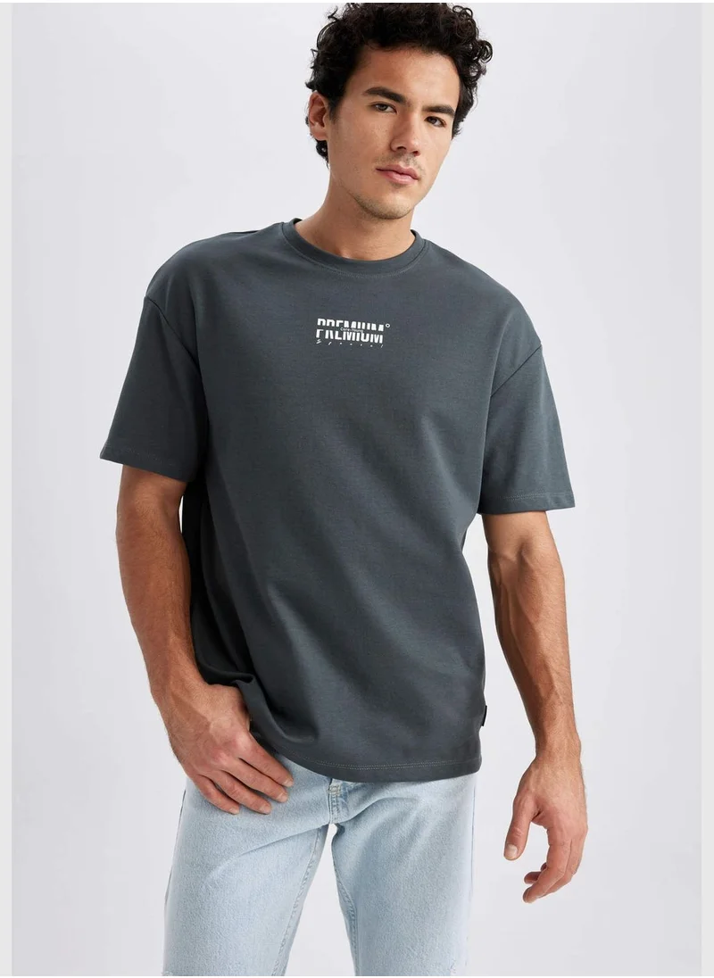 DeFacto Man Crew Neck Short Sleeve Knitted T-Shirt