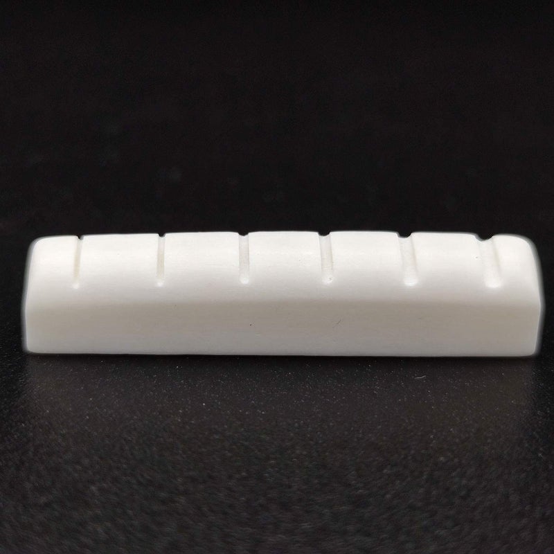 Vencetmat Acoustic Guitar Nut, Fit for 43mm Neck Slot, Pure Complete Bone, Ivory Color, 4 Pack - Image 2