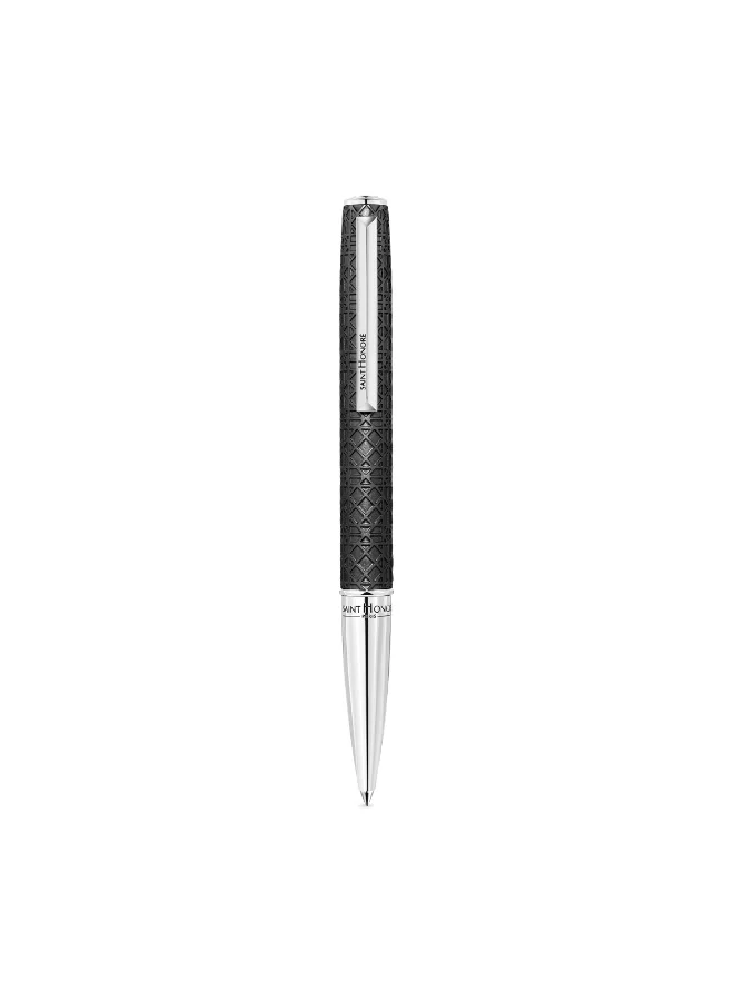 Saint Honore Paris Champ De Mars Black and Silver Pen with Sh Engraving for Men's